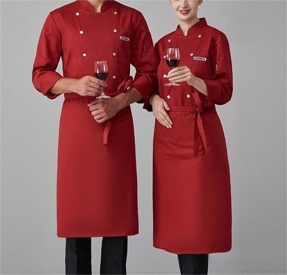 Long Sleeve Stretch Chef Uniform for Western Restaurants
