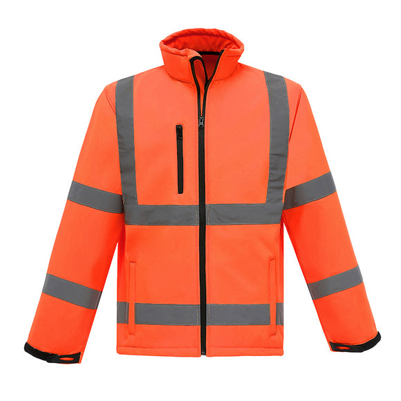 High Visibility Reflective Men's Safety Softshell Jacket