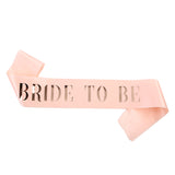 "Bride to Be" Sash with Gold Lettering