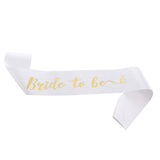 "Bride to Be" Sash with Gold Lettering