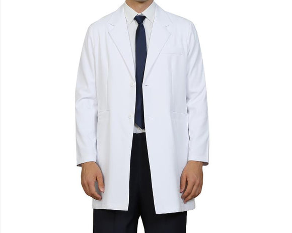Unisex Anti-Static Long Sleeve White Lab Coat