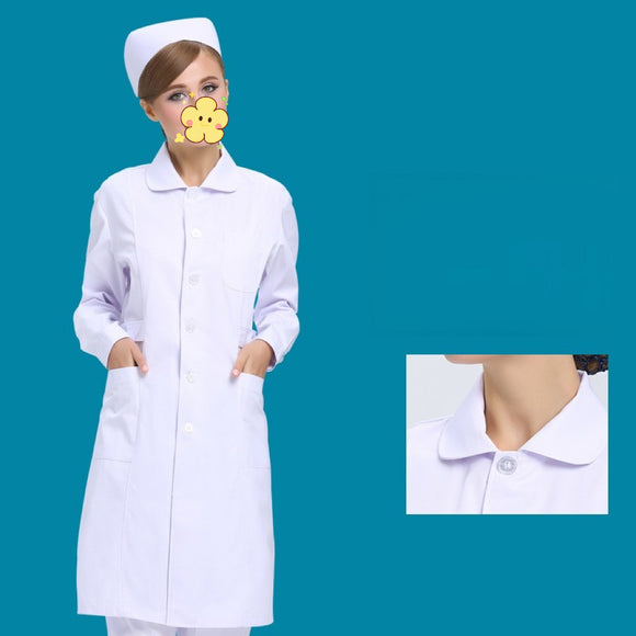 Long Length Doctor/Nurse White Lab Coat