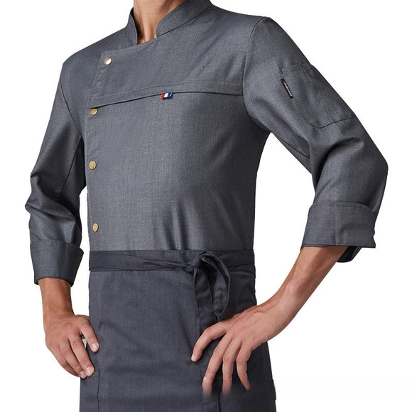 Grey Cotton Chef Uniform