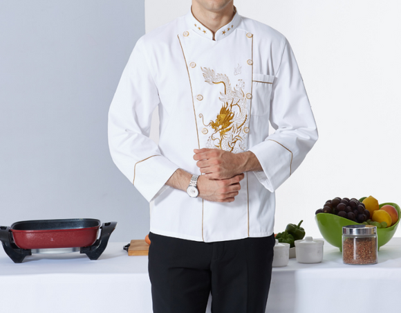 Chinese Style Long Sleeve Chef Work Uniform