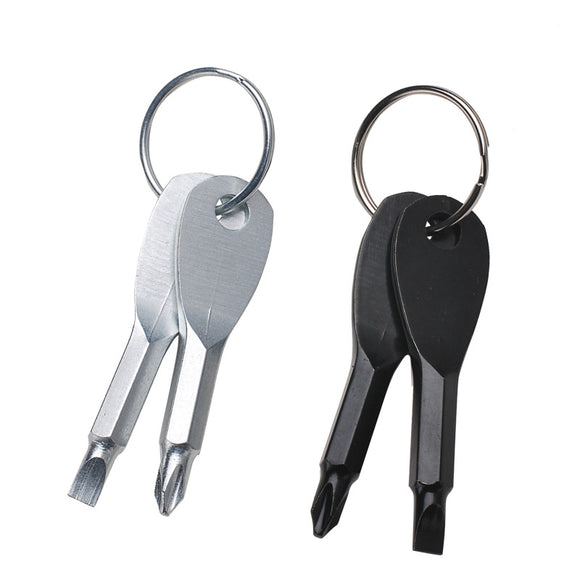 Portable Multifunction Mini Key Chain Screwdriver with Key Ring