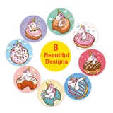 1  Inch Ice Cream Sticker Rolls Self-Adhesive for Donut Party