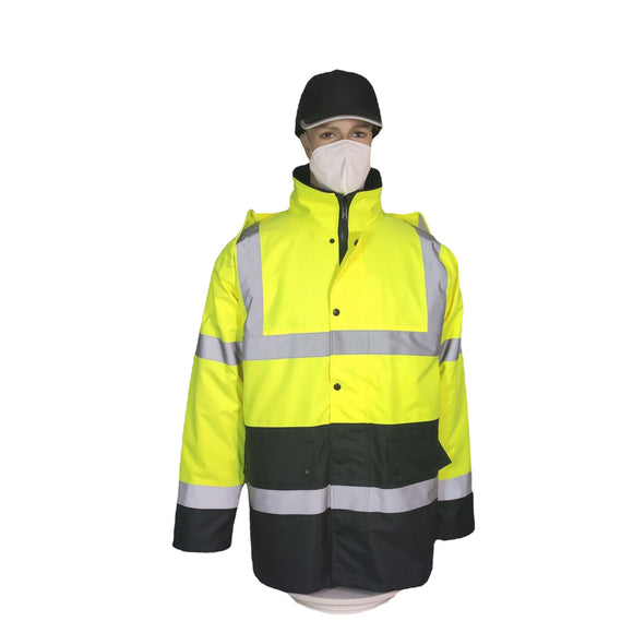 High Visibility Reflective Oxford Polyester Winter Jacket