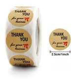 1 '' Thank You for Supporting Our Small Business Kraft Paper Thank You Stickers