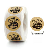 1 '' Thank You for Supporting Our Small Business Kraft Paper Thank You Stickers