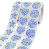 1 Inch 3 Design Adhesive Holographic Decorative Stickers Roll