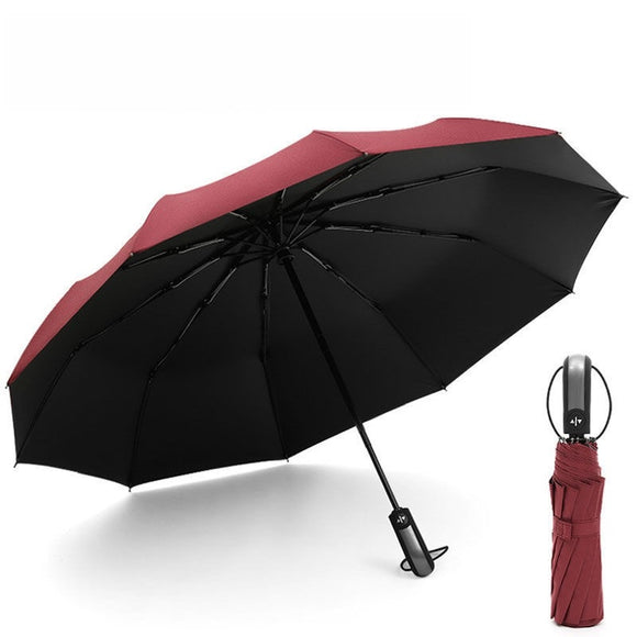 10 Ribs Windproof Automatic Travel Umbrella