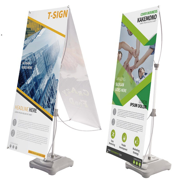 Height-Adjustable Outdoor X Banner Stand