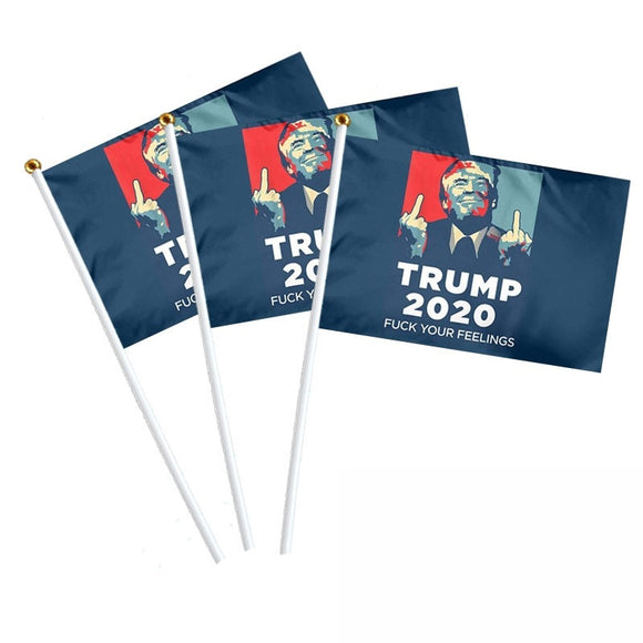 Birden Donald Trump 2024 Hand Held Small Mini Flag for Election Day Celebration