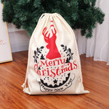 Wholesale Personalised Sublimation Classic Style Christmas Santa Sacks Gift Rope Cotton Bag