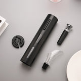 Electric Wine Bottle Openers with Foil Cutter, One-click Button Reusable Automatic Wine Corkscrew Remover