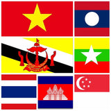 Southeast  Asia Flags with Grommets for Outdoor