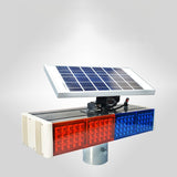 Solar Security Flashing Traffic Warning Light with Solar Panels