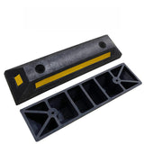 Black Heavy Duty Parking Rubber Curb with Yellow Refective Stripes