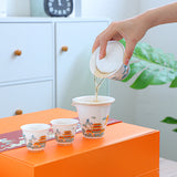 White Porcelain Chinese White Kung Fu Tea Set Gift Box