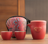 Portable All-in-one Ceramic Tea Set