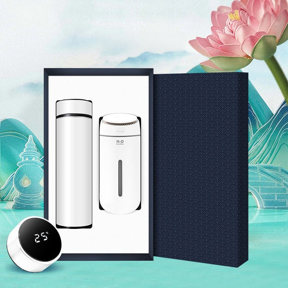 Smart Vacuum Insulated Water Bottle and Humidifier Gift Set