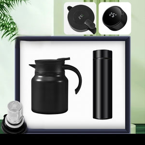 Stainless Steel Double Wall Vacuum Insulated Thermal Coffee Carafe and Vacuum Cup Set