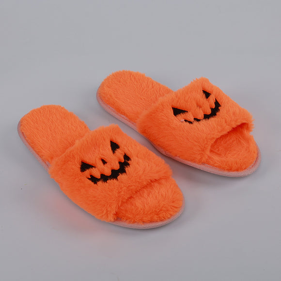 Halloween Spooky Pumpkin Slippers for Women