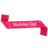 Vibrant Pink 'Birthday Girl' Celebration Sash