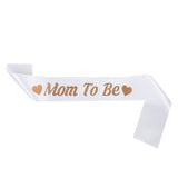 Rose Gold Lettering Mom-to-be Sash