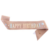 Sparkling Glitter 'Happy Birthday' Sash