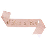 Pink & Rose Gold "Mom-to-Be" & "Dad-to-Be" Sashes
