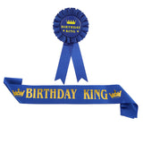 "Birthday King" Badge Sash for Men