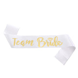 "Team Bride" Sash with Gold Lettering