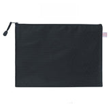 Black Secure Zippered Football Pattern Document Bag
