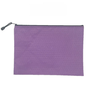 Lilac Secure Zippered Football Pattern Document Bag