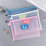 Pink Durable Mesh Nylon Document Bag