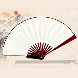 10"Chinese Folding Hand Bamboo Fans with Traditional Chinese Arts for DIY Decoration