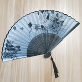 Woman Foldable Silk Bamboo Bone Handheld Fan