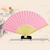 7"Bamboo Folding Blank DIY Painting Paper Fan Decoration
