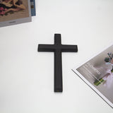 Wood Charcoal-Burnt Black Wooden Cross