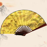 8"Chinese Folding Hand Bamboo Fans with Traditional Chinese Arts for DIY Decoration