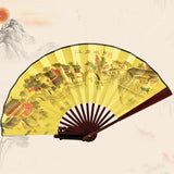 8"Chinese Folding Hand Bamboo Fans with Traditional Chinese Arts for DIY Decoration