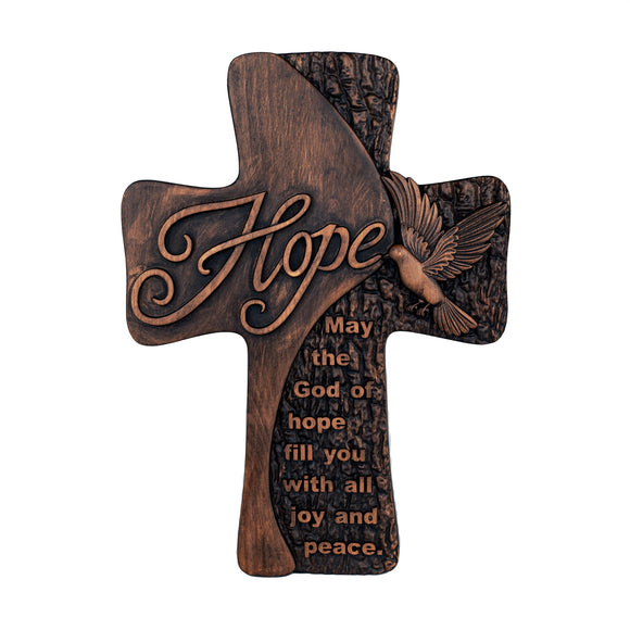 Handcrafted HOPE Wooden Cross for Decoration