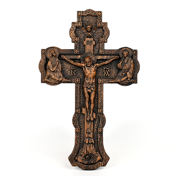 Holy Family's Passion Handcrafted Wooden Cross