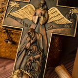 Advent and Christmas Resin Nativity Cross