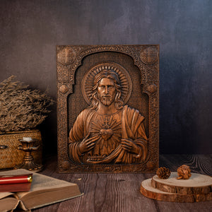Experience Timeless Spirituality with Our Meticulously Carved Wooden Plaque