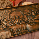 Handcrafted Last Supper Wooden Carving Ornament