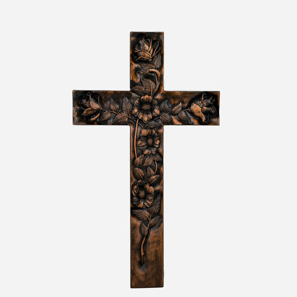 Religious Wall Wooden Rose Cross Home Decoration