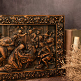 Nativity Scene Wooden Decor Plaque