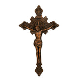 Immerse in spiritual reverence with this Italian-crafted wooden cross, a tribute to holy messengers